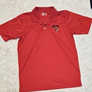 Red Illinois State University ISU Polo Shirt Redbird
